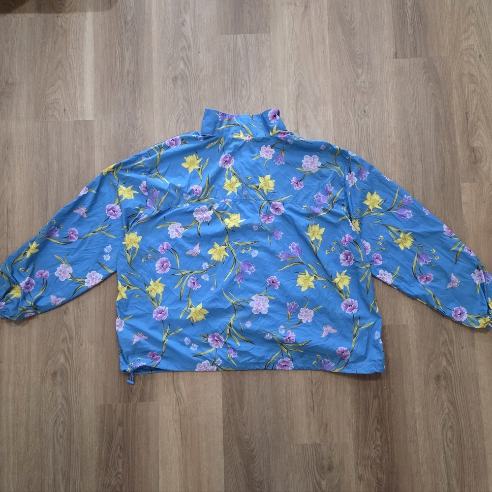 Fabletics Oversized Flyweight Windbreaker Jacket 3X Floral Athleisure Gorpcore - Picture 11 of 11